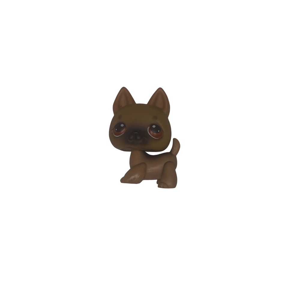 Littlest Pet Shop LPS #61 German Shepherd Dog Brown Eyes